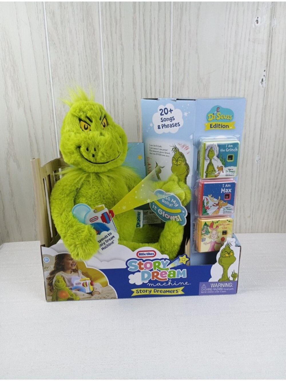Little Tikes Story Dreamers The Grinch Plush & 3 Storytime Audio Books Read